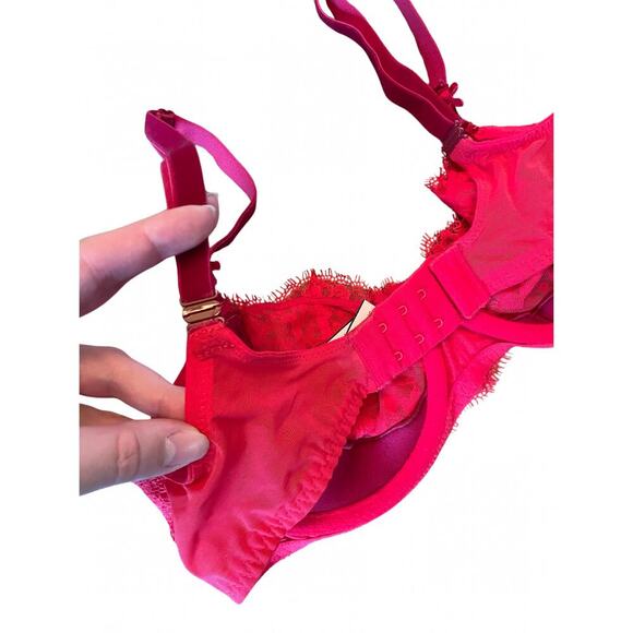 Victoria’s Secret Dream Angels Push-Up Red Lace Underwire Bra Size 34D 0595B - Picture 8 of 8